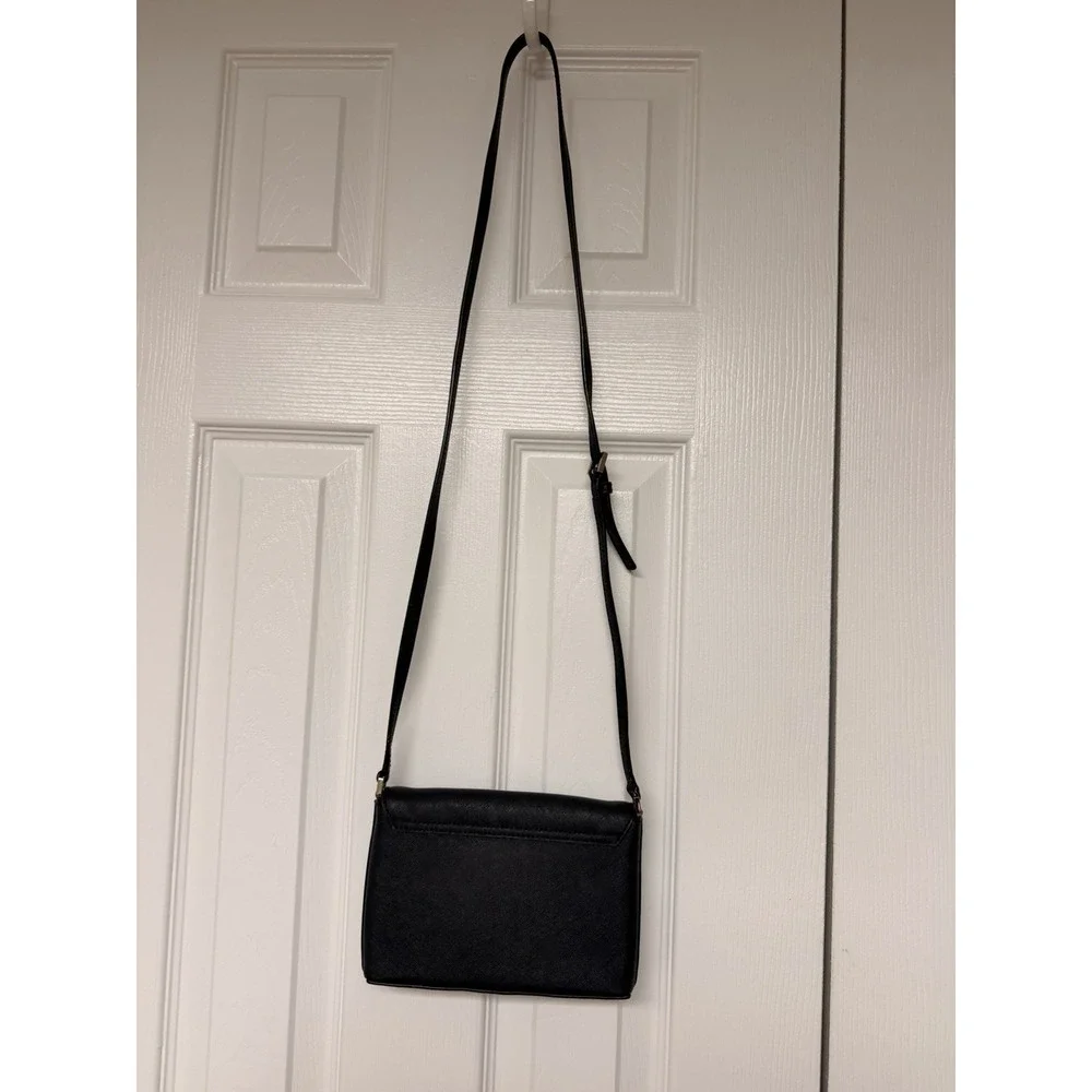 Kate Spade Newbury Lane Sally Crossbody Black Saffiano Leather Gold Lock